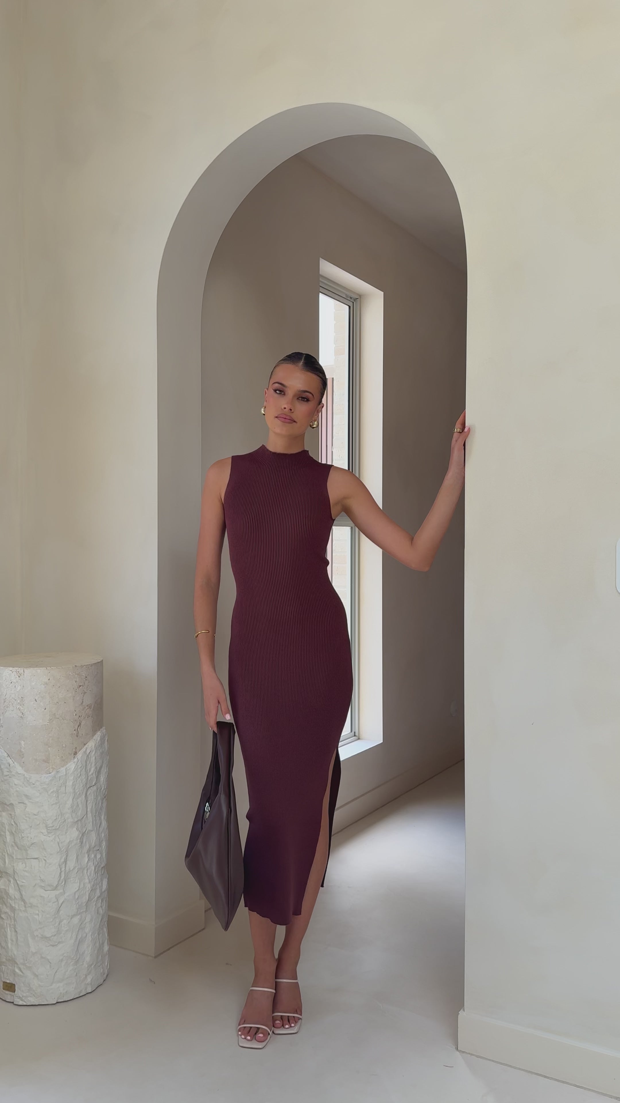 Mae Knit Dress - Chocolate