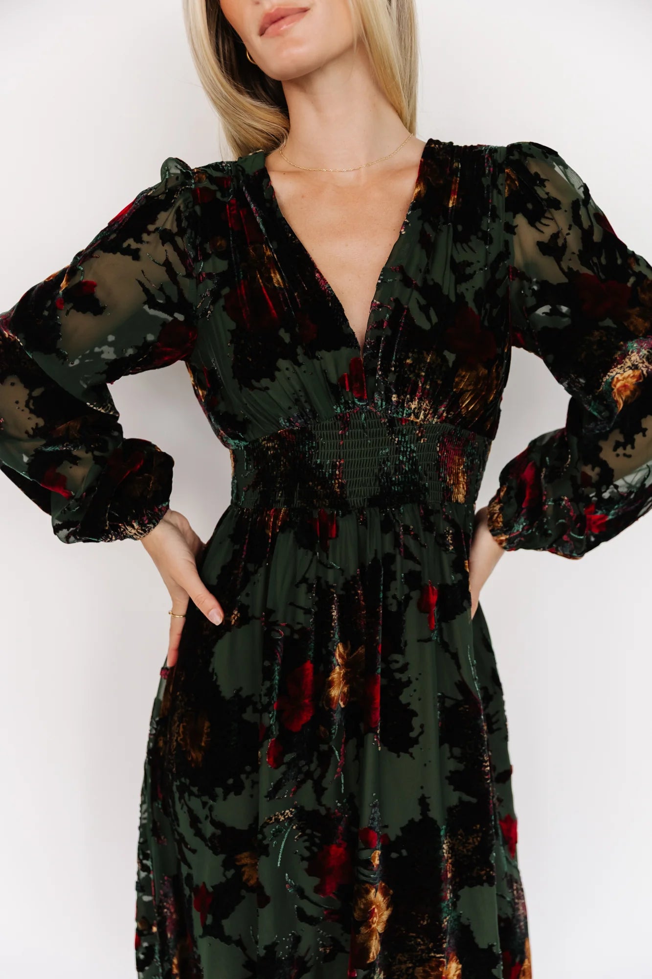 Mikla Maxi Dress | Wintergreen Multi